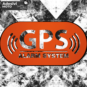 Adesivo "GPS Alarm System" Serbatoio-Casco-Motorino-Tuning-Auto