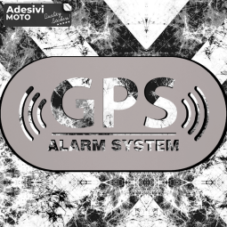 Adesivo "GPS Alarm System" Serbatoio-Casco-Motorino-Tuning-Auto