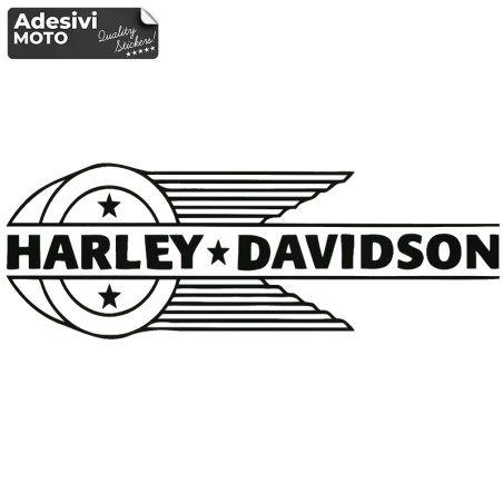 Adesivo "Harley Davidson Motor Cycles" Moderno Tipo 2 Cupolino-Casco