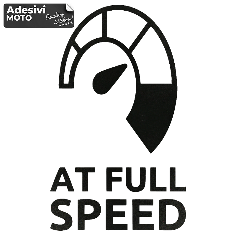 Adesivo "At Full Speed" Serbatoio-Casco-Motorino-Tuning-Auto