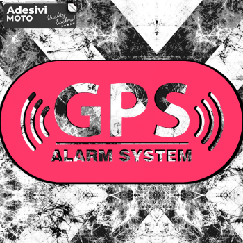 "GPS Alarm System" Sticker Fuel Tank-Helmet-Scooter-Tuning-Car