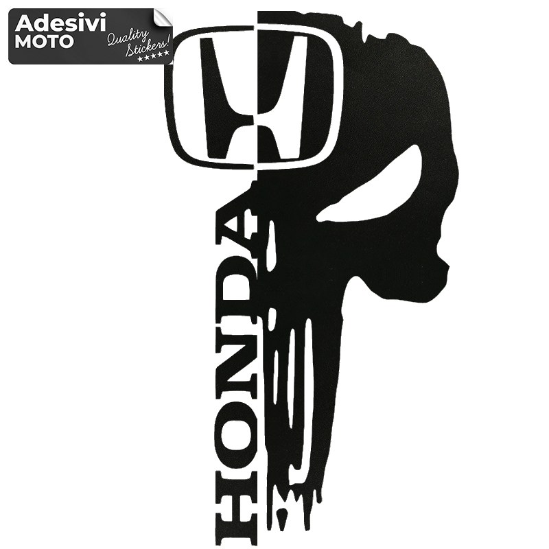 Skull + "Honda" Type 2 Sticker Bumper-Doors-Hood-Tuning-Car