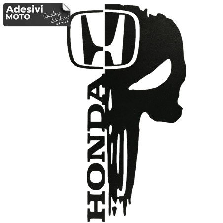 Skull + 'Honda' Type 2 Sticker Bumper-Doors-Hood-Tuning-Car