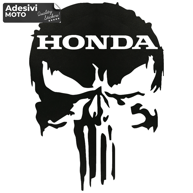 Skull Honda Type 3 Sticker Helmet-Fender-Sides-Fuel Tank-Tail
