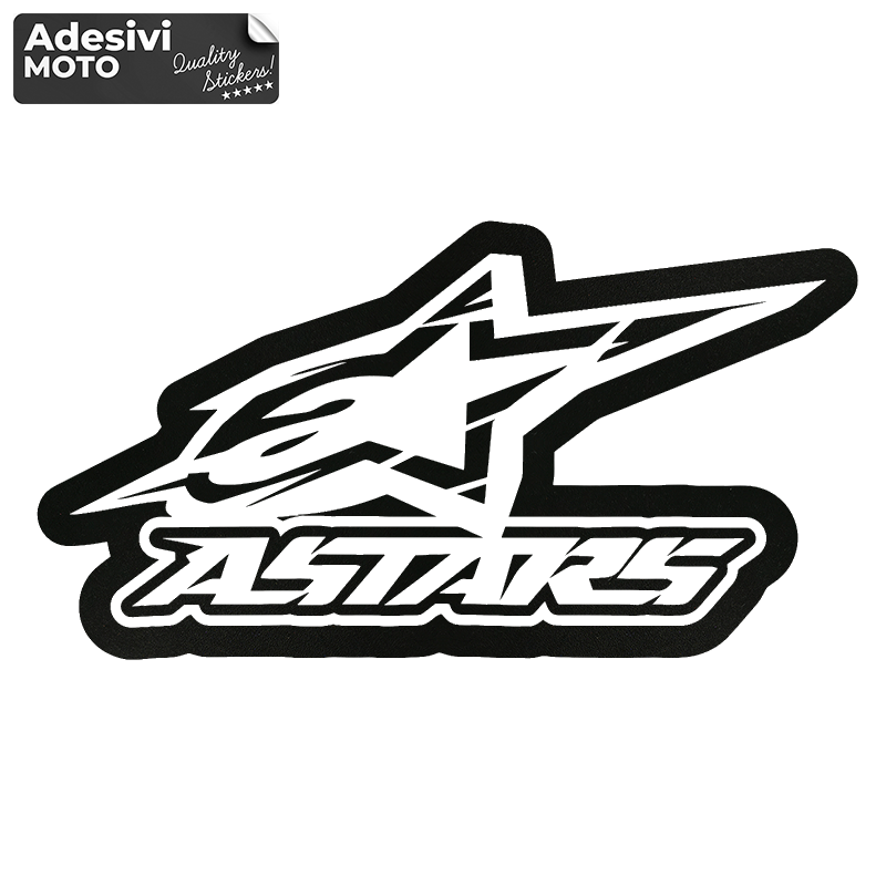 Autocollant Logo + "AStars" Réservoir-Côtés-Aile-Cross-Casque