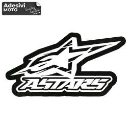Logo + "AStars" Sticker Tank-Sides-Fender-Cross-Helmet
