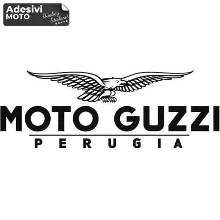 Logo + 'Moto Guzzi Perugia' Sticker Front-Tank-Fender-Helmet