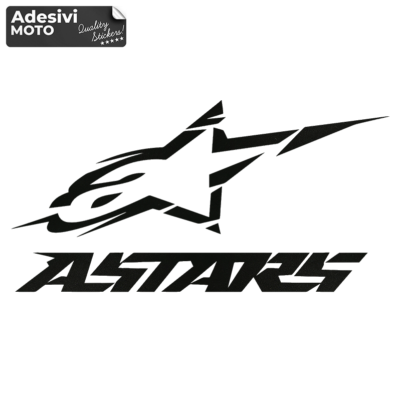 Adesivo Logo + "AStars" Tipo 2 Serbatoio-Fiancate-Parafango-Cross-Casco