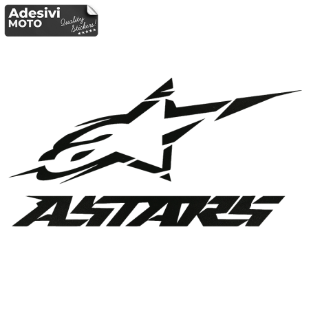 Logo + "AStars" Type 2 Sticker Tank-Sides-Fender-Cross-Helmet