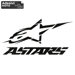 Autocollant Logo + "AStars" Type 2 Réservoir-Côtés-Aile-Cross-Casque