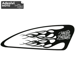 Adesivi Riflettenti Per Casco Moto Harley Davidson, Vecchio Stile Arancione, 8x8 Cm, Alta Visibilità Notturna