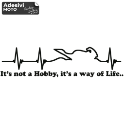 Autocollant "It’s not a Hobby, is a way of Life.." Réservoir-Casque-Côtés-Queue