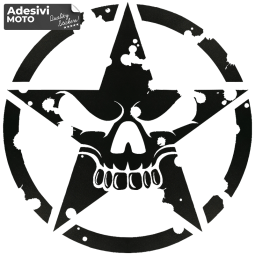 2 Adesivi Vinile Teschio Per Auto Moto Casco - Sticker 10x7 Cm, Protetti UV, Durata 8-10 Anni, Decorazione Per Finestrini E Porte