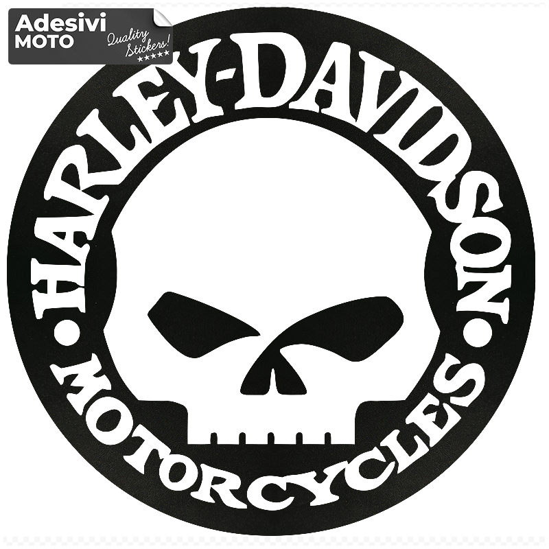 "Harley Davidson Motorcycles" Skull Type 5 Sticker Fuel Tank-Fender-Helmet