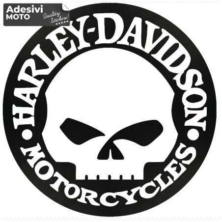 Adesivo "Harley Davidson Motorcycles" Skull Tipo 5 Serbatoio-Parafango-Casco