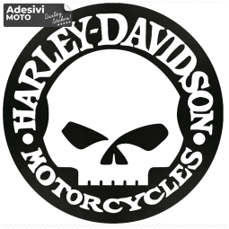 Autocollant "Harley Davidson Motorcycles" Skull Type 5 Réservoir-Aile-Casque