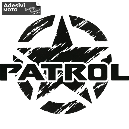 Star + "Patrol" Sticker Type 2 Hood-Doors-Sides-Car-Fiat