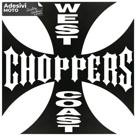 Adesivo Logo "West Coast Choppers" Croce Serbatoio-Parafango-Casco