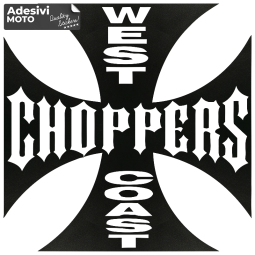 Autocollant Logo "West Coast Choppers" Croix Réservoir-Aile-Casque