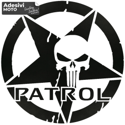 Autocollant Étoile + "Patrol" + Logo The Punisher Capot-Compteurs-Côtés-Voiture-Nissan