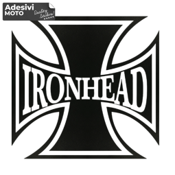 "Ironhead" Logo Cross Sticker Fuel Tank-Fender-Helmet