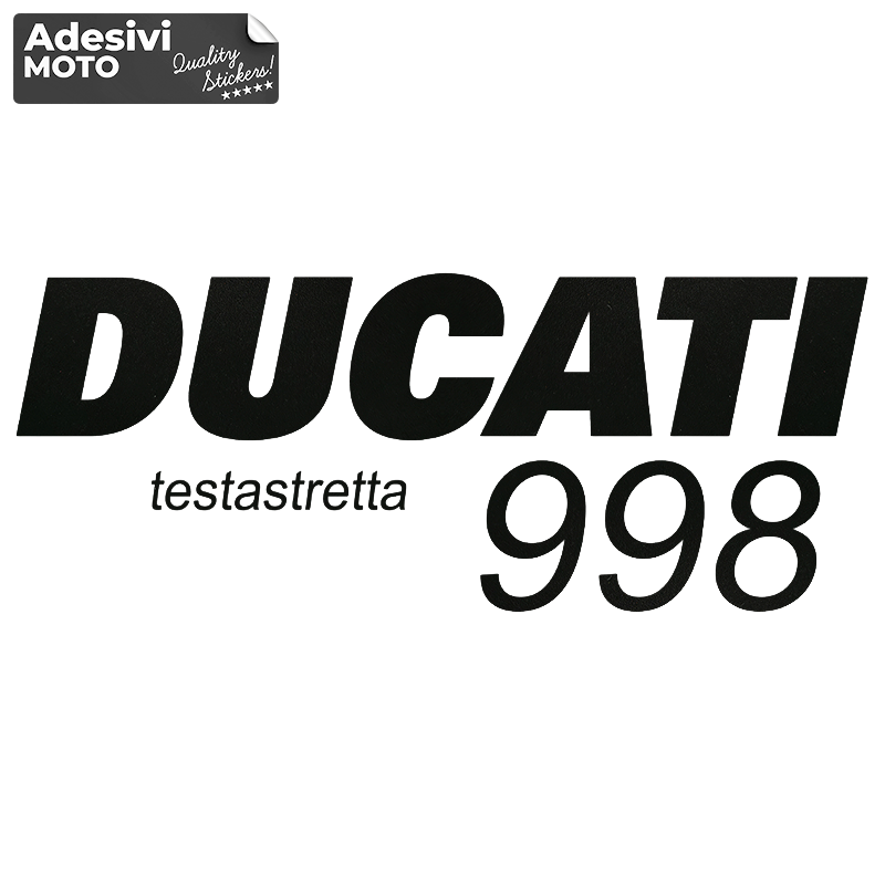 "Ducati 998 Testa Stretta" Type 2 Sticker Fuel Tank-Sides-Tip-Tail-Helmet
