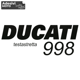 Autocollant "Ducati 998 Testa Stretta" Type 2 Réservoir-Côtés-Carénage Inférieur-Queue-Casque