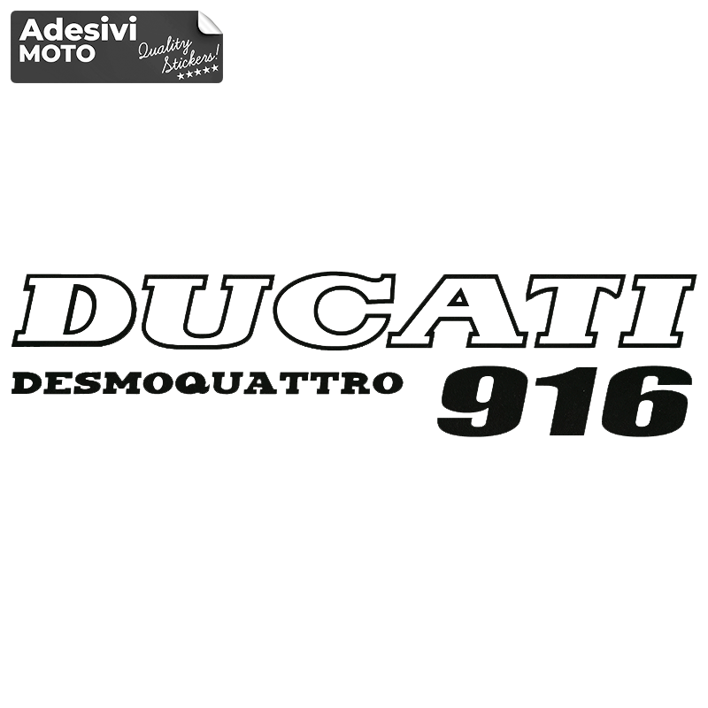 Adesivo "Ducati 916 Desmoquattro" Tipo 2 Serbatoio-Fiancate-Vasca-Codone-Casco