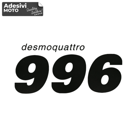 Autocollant "996 Desmoquattro" Réservoir-Côtés-Carénage Inférieur-Queue-Casque