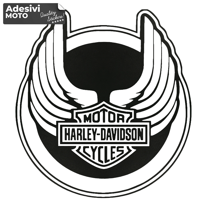 Adesivo Logo Harley Davidson con Ali Serbatoio-Parafango-Casco