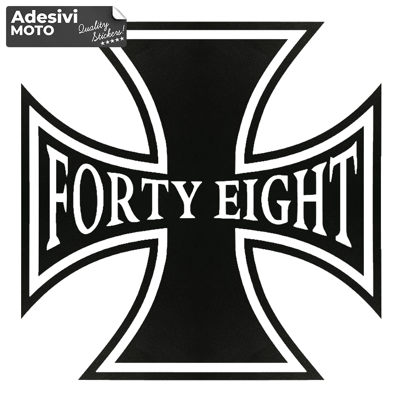 Adesivo Logo "Forty Eight" Croce Serbatoio-Parafango-Casco