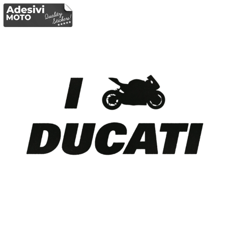 Adesivo "I Love Ducati" Serbatoio-Fiancate-Vasca-Codone-Casco