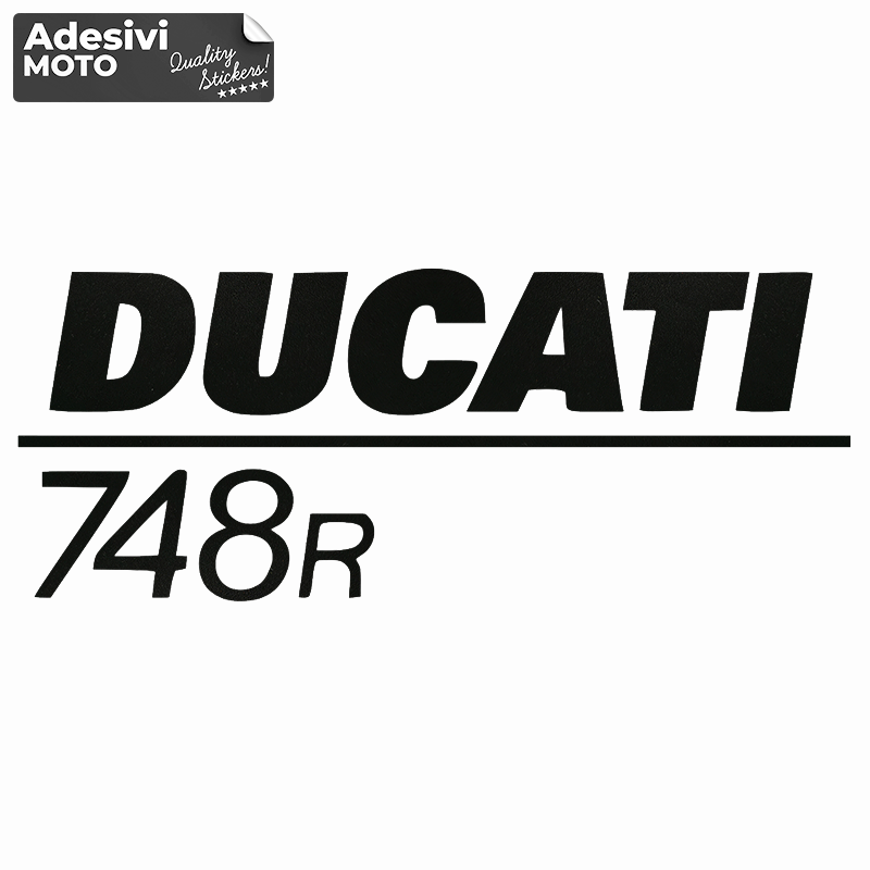 "Ducati 748R" Sticker Fuel Tank-Sides-Tip-Tail-Helmet
