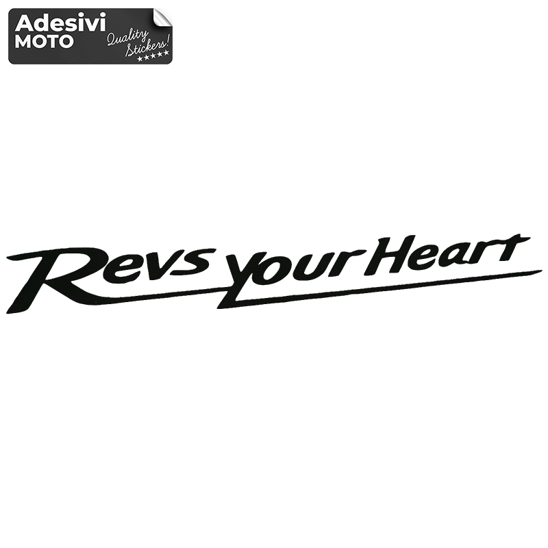 Autocollant "Revs Your Heart" Réservoir-Pare-brise-Queue-Casque