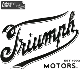 Autocollant "Triumph Motors Est 1902" Avant-Réservoir-Aile-Casque