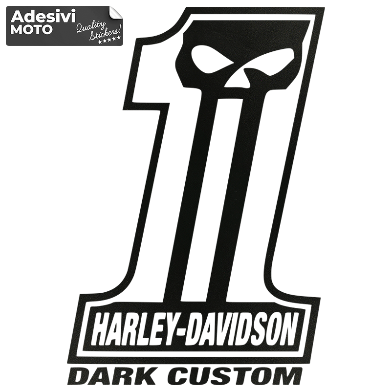 Adesivo 1 "Harley Davidson Dark Custom" Serbatoio-Parafango-Casco