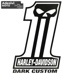 Autocollant 1 "Harley Davidson Dark Custom" Réservoir-Aile-Casque