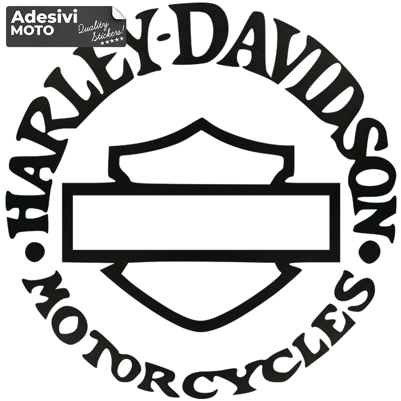 Adesivo Scudo + "Harley Davidson Motorcycles" Parabrezza-Serbatoio-Parafango-Casco