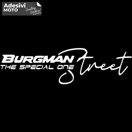 Adesivo Suzuki "Burgman The Special One Street" Serbatoio-Codone-Fiancate-Parafango-Casco