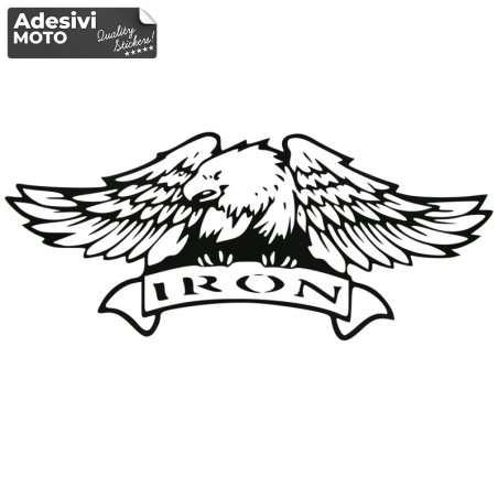 Eagle "Iron" Logo Sticker Fuel Tank-Fender-Helmet