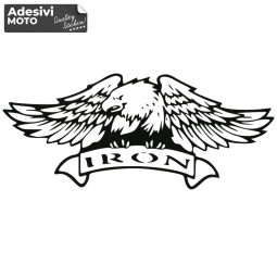 Autocollant Logo Aigle "Iron" Réservoir-Aile-Casque