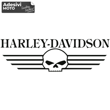 "Harley Davidson" + Skull Sticker Fuel Tank-Fender-Helmet-Windshield