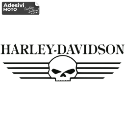 Autocollant "Harley Davidson" + Crâne Réservoir-Aile-Casque-Pare-brise