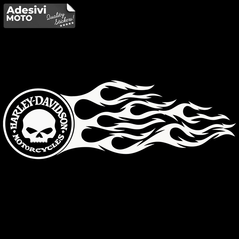 Flame "Harley Davidson Motorcycles" Type 3 Sticker Fuel Tank-Fender-Helmet