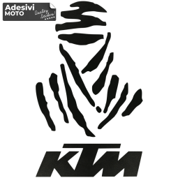 Autocollant Logo Dakar + "KTM" Réservoir-Valises-Queue-Casque