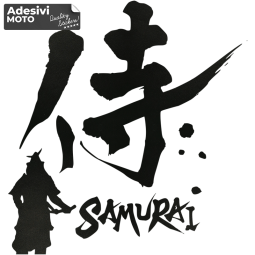 Autocollant Samurai + Logo Japonais Capot-Compteurs-Côtés