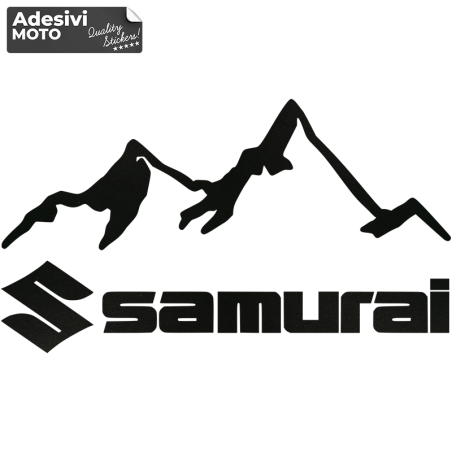 Adesivo Logo Suzuki + Montagne + "Samurai" Cofano-Sportelli-Fiancate