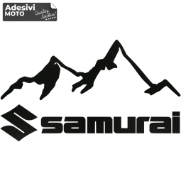 Suzuki Logo + Mountains + "Samurai" Sticker Bonnet-Doors-Sides