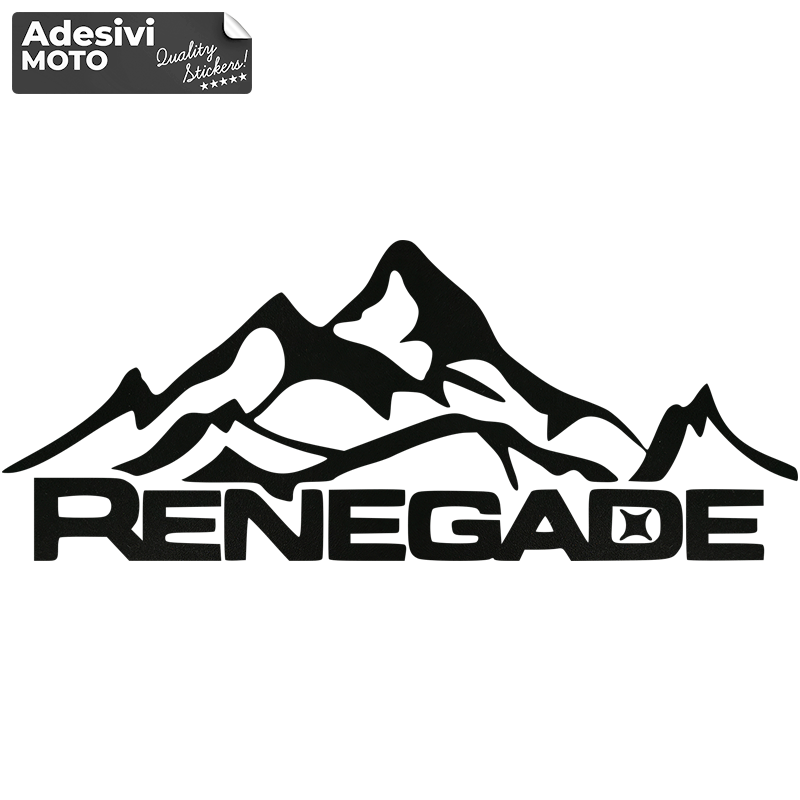"Renegade" + Mountains Sticker Bonnet-Doors-Sides