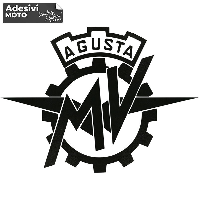 Adesivo Logo "MV Agusta" Tipo 2 Serbatoio-Fiancate-Cupolino-Codone-Casco